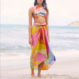 FARM RIO TROPICAL SUNSET SARONG NWOT